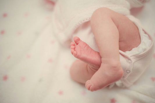 Voetjes van een pasgeboren baby